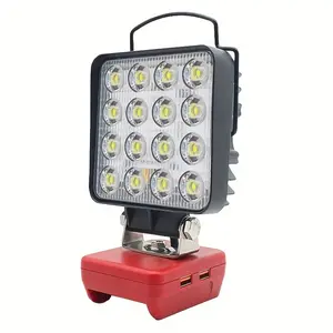 Portable LED Work Outdoor Light, USB Rechargeable Work Light with Carabiner, Outdoor Engineering Lighting, LED Lights