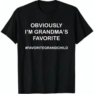100% Cotton I'm Grandma's Favorite Funny Granddaughter Grandson T-Shirt