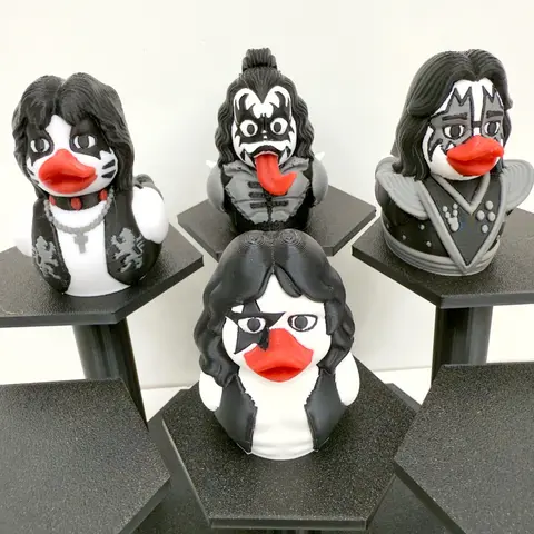 Glam Rock Band Ducks | Heavy Metal 3D Printed Dashboard Decor