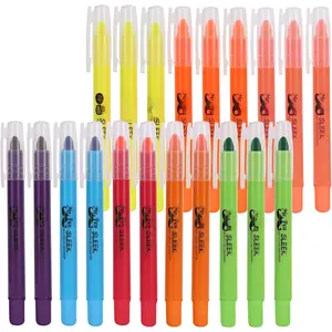 No Bleed Gel Highlighter,  Highlighters, Assorted Colors, Pack of 20, Fluorescent Gel Highlighters