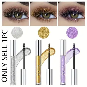 Glitter mascara, waterproof and stain-proof, curl and eyelash extension makeup tool, Cosmetic, suitable for music festivals