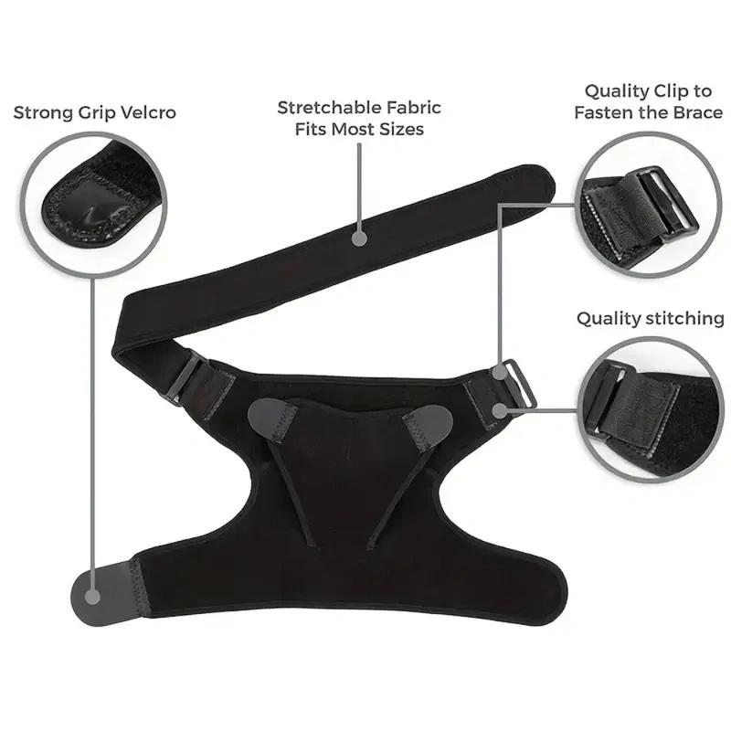 Adjustable Shoulder Brace for Men & Women  Recovery Brace with Pressure Pad-Grade Bracing for Rotator Cuff, Bursitis, Labrum Tear, Dislocation & Tendonitis Pain Relief, Adjustable Rotator Cuff Shoulder Brace(Left/Right)