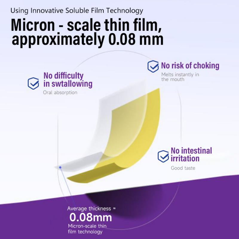 Fafa. Sleep Aid Supplement with Melatonin 3mg & GABA 7mg Oral Strips Fast Dissolving Film No Water Needed 30 Count USA Healthcare Fitness Dietary Edible Optimum Natural