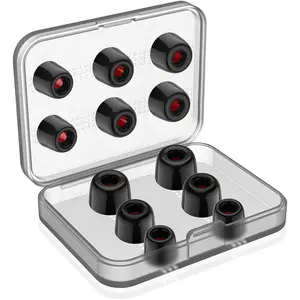 12 Pieces Replacement Ear tips for Powerbeats 2 Powerbeats Pro  Premium Memory Foam Earbuds Tips Updated Dustproof Durable Noise Reducing Eartips for Most 5-6.3mm in-Ear Earphones (S/M/L)