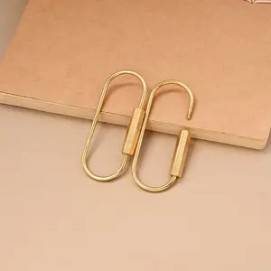 Irregular Brass Screw-Lock Car Keychain Ring, Multi-Functional Sports & Outdoor Accessory for Active Enthusiasts