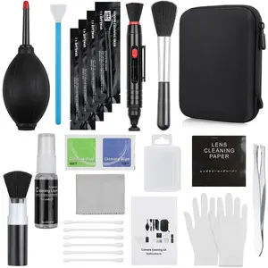 14-in-1 Lens Cleaning Kit-Mirrorless & DSLR Cleaning Kit For Canon,Sony,Nikon With Lens Blower, Detergent, Swabs, Cloth, Pen, Brush