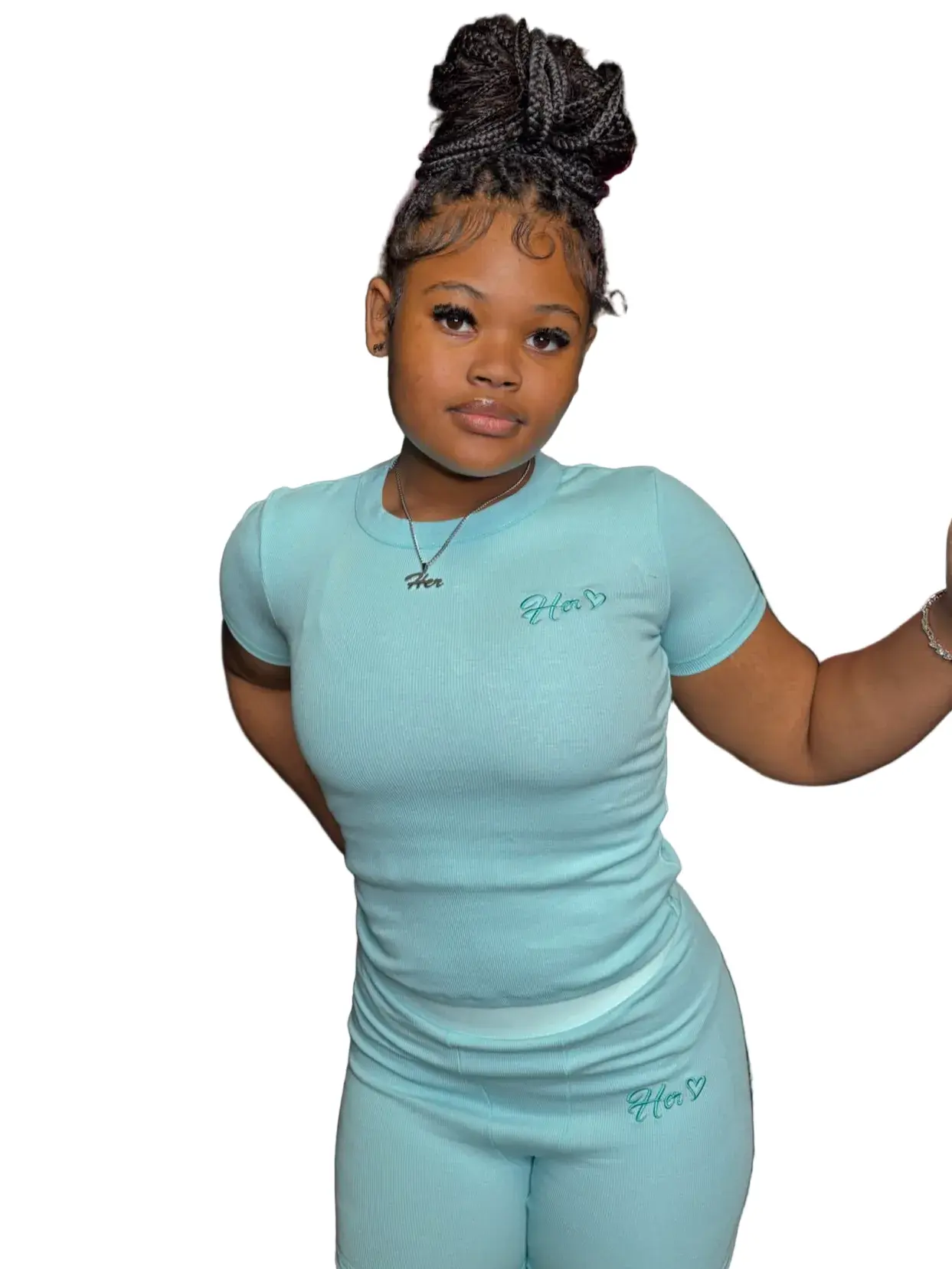 Her Ribbed Shorts Set