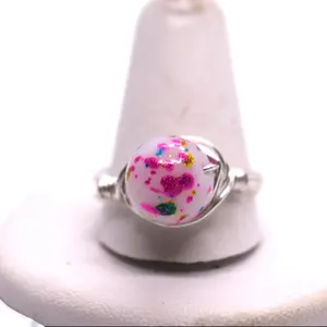 Artist Paint Splatter Wire Wrapped Ring