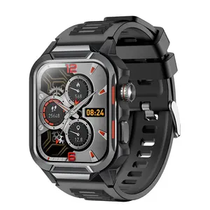 Unisex Adult Smart Watch - Large Screen Smart Fitness Tracker Wearable Device with Heart Rate Tracking, Calorie Tracker, Pedometer, Sleep Monitor, 3ATM Water-Resistant for Sports