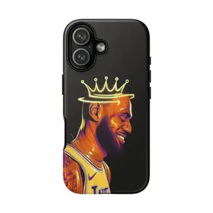 LeBron James Graphic Phone Case | Basketball Legend Design Custom Fit for iPhone 17, 16, 15, 14, 13, 12, 11 Pro Max Plus, Perfect Gift for Men. Hoops Culture Sporty Vibe Heavy Duty Bumper Case