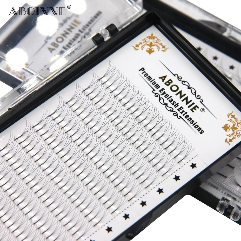 Abonnie 3D/4D/5D/6D Premade Volume Fans Fluffy Lashes Long Stem Russian Volume Eyelashes Extension All Size Fans 2026 New