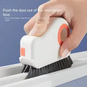 2-In-1 Detachable Window Track Cleaning Brush, Easy Grip, Free Plastic Gap Wiper, Suitable for Windows, Car Air Vent, Efficient Glass Corner Cleaner, Window Cleaning Tool