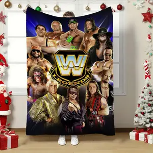 A Wrestling Legends Collage Printed Blanket, Soft And Comfortable, Multifunctional Design Suitable for Napping in Air-Conditioned Rooms, Perfect As a Sofa Throw Or for Office Sleeping, Embrace Soft Blankets