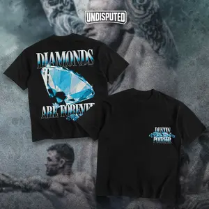 UNDISPUTED Dustin Poirier Diamond Are Forever Heavy Cotton T-shirt UFC 318 Event Shirt Fan Apparel Casual Street Style Direct-to-garment Printing