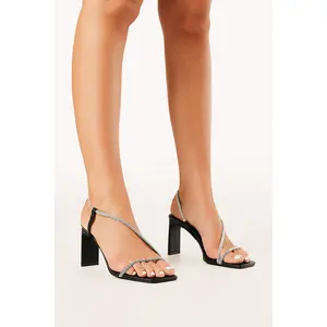 Kaye Heels - Black-Diamante