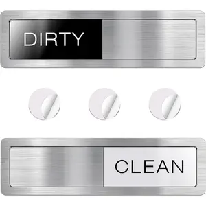 Premium Strong Clean Dirty Dishwasher Magnet Sign, Universal Easy to Read & Slide Indicator for Kitchen Decor