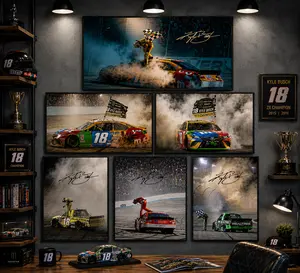 [No Frame] Rowdy Kyle Busch Poster, Nascar Legendary Moment Poster, Fade-Resistant Poster, Nascar Wall Art, Memorial Gift, Gift For Fans
