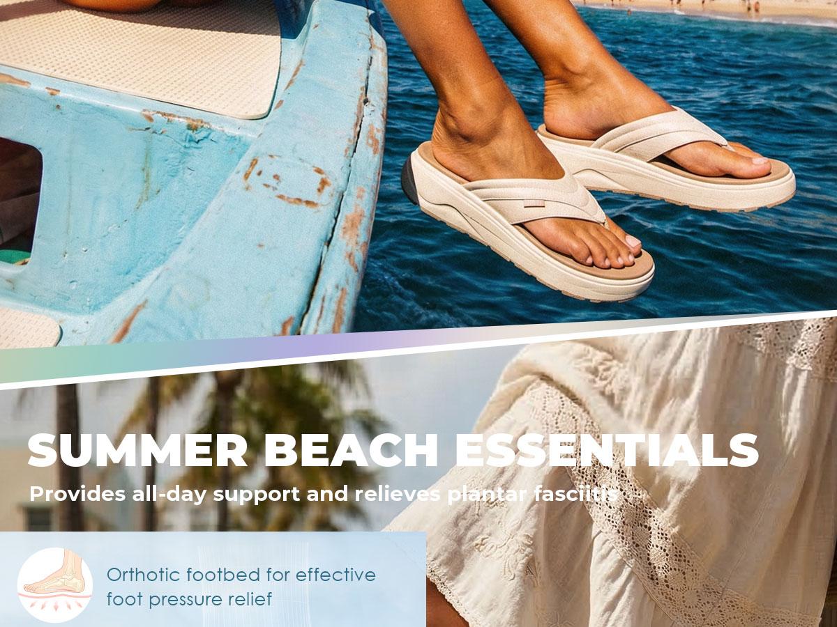 Women's Platform Flip Flops with Arch Support for Plantar Fasciitis Relief Cushioned Walking Sandals Lightweight Non-Slip Shoes for 2026 Summer Outfits Women's Platform Flip Flops with Arch Support for Plantar Fasciitis Relief Cushioned Walking Sandals Lightweight Non-Slip Shoes for 2026 Summer Outfits