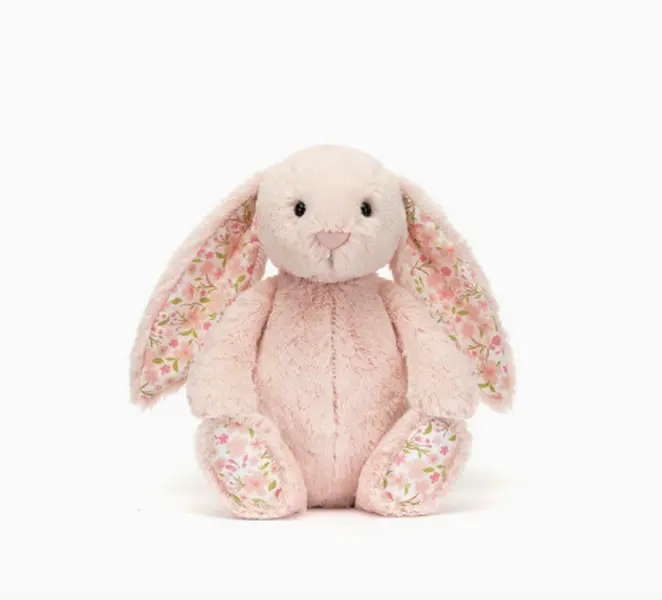 Soft Floral Lop‑Ear Bunny Plush Toy Cute Stuffed Rabbit Multi‑Color Hugging Plushie for All Ages