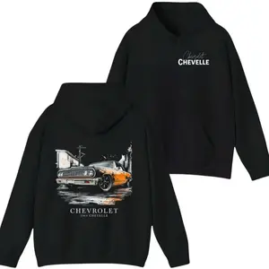 1964 Chevelle Hoodie, Vintage Muscle Car Graphic Pullover, Streetwear For Auto Lovers, Speed Fans Gift