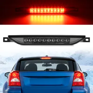 Nilight Third Brake Light Tail High Mount 3rd Stop Lights Smoked Lens for Dodge Caliber 2007-2012 Durango 2011-2017 Jeep Cherokee 2011-2017 Compass 2007-2016 Van SUV Rear Center Cab Lamp