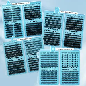 ADORANCE C Curl Volume Eyelash Clusters 444/456/420/267PCS, Reusable DIY Lash Clusters Kit for Beginners, Makeup, Perfect for Daily Wear, Dating & Bridal Looks, Eyelash Extensions, DIY Lashes Cluster, Natural Daily Lashes, Eyelashes Extensions, Cosmetic