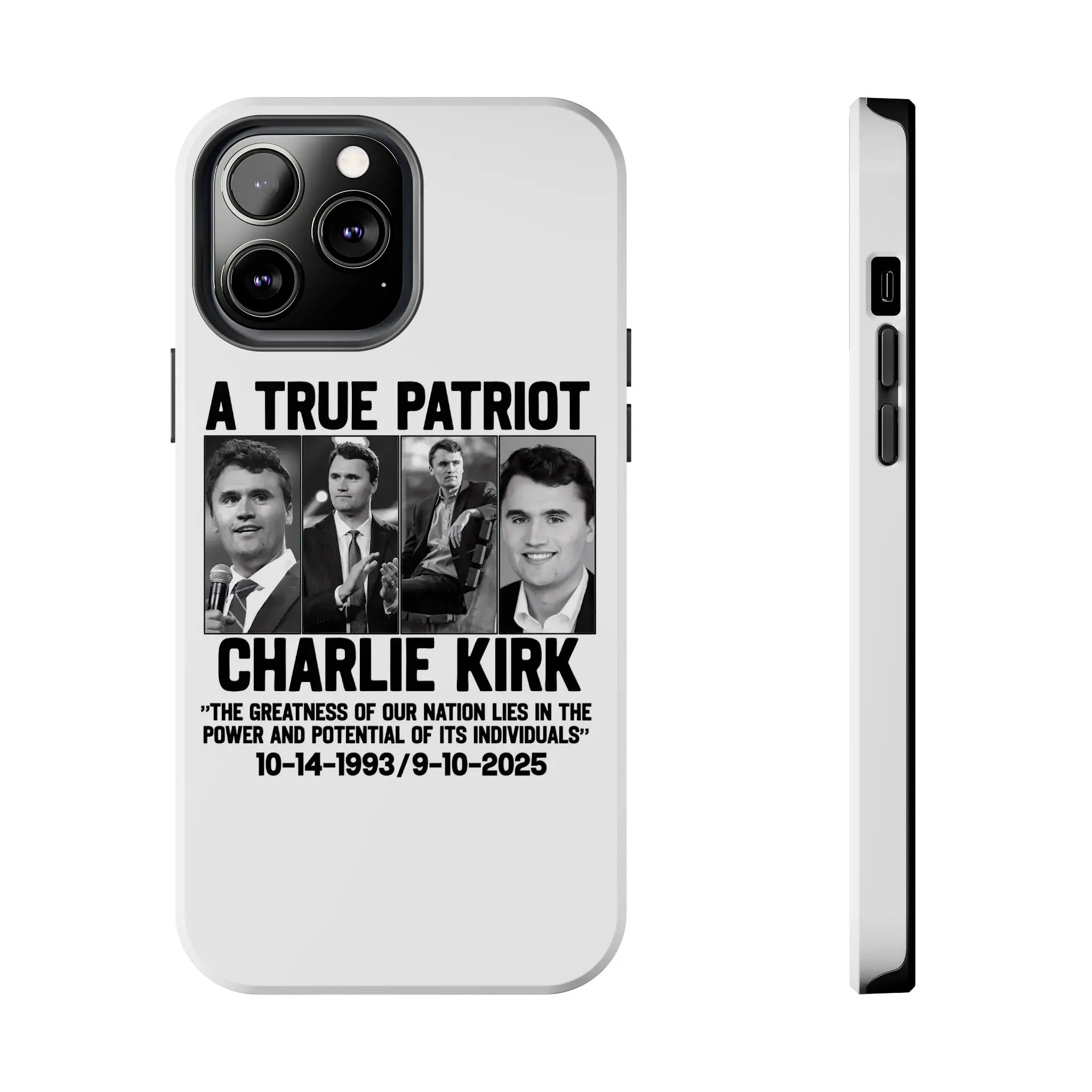 A True Patriot Charlie Kirk PhoneCase, Make America Great Again - TikTok  Shop