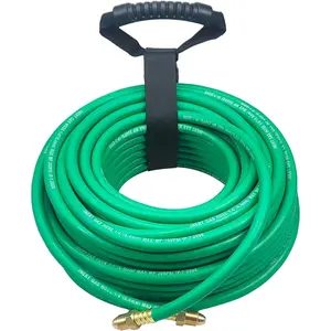 100FT Argon Gas Hose, Inert Gas Welding Hoses for MIG/TIG Welding Regulator,Argon/CO2 Flowmeter Regulator Hose, 5/8" UNF-18RH, NPT Fittings, Welding Accessories for MIG/TIG Welder