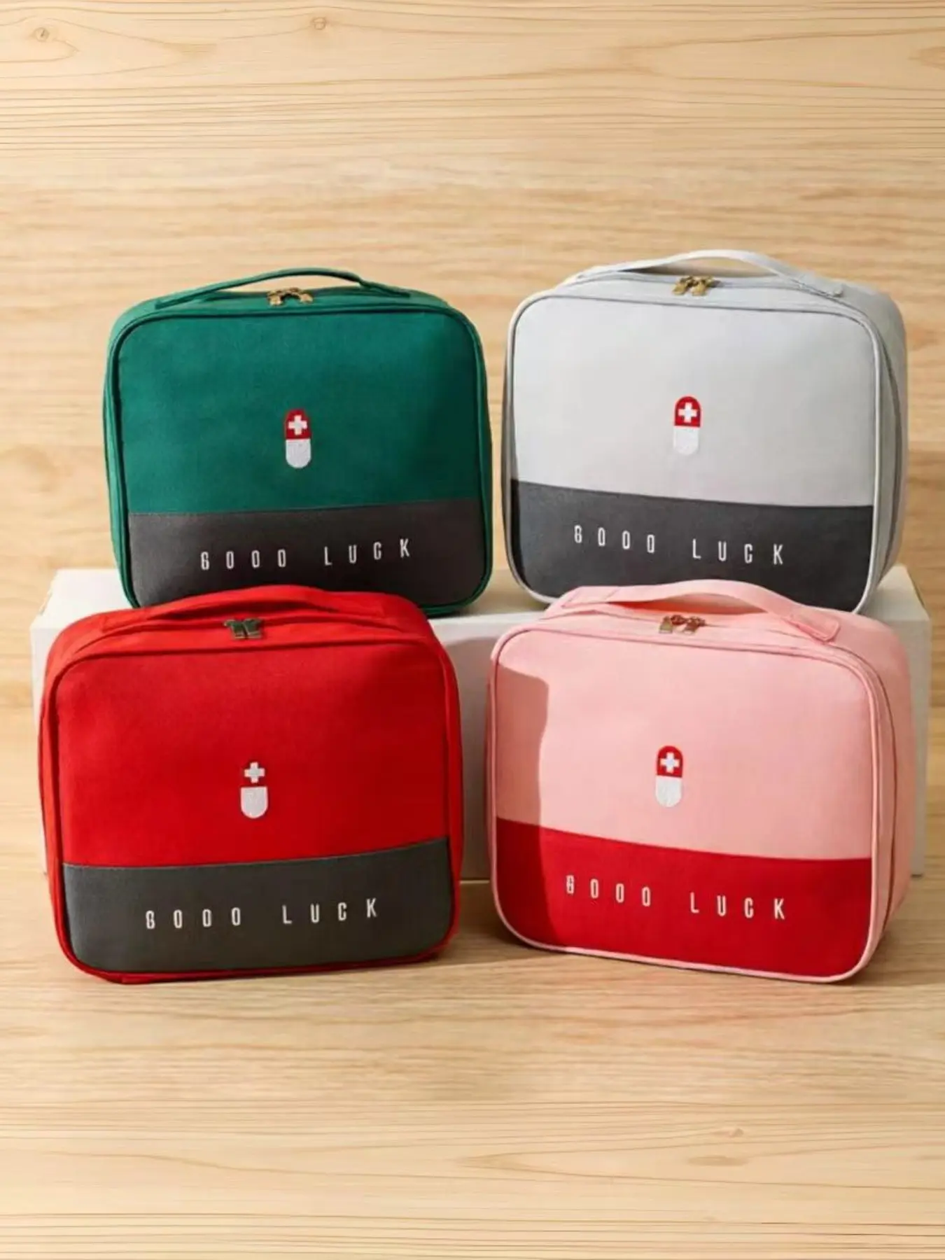 Large Capacity Portable Medicine Organizer Bags with Compartments, Zipper Medical Storage Bag, Washable Fabric, Ideal for Home and Travel