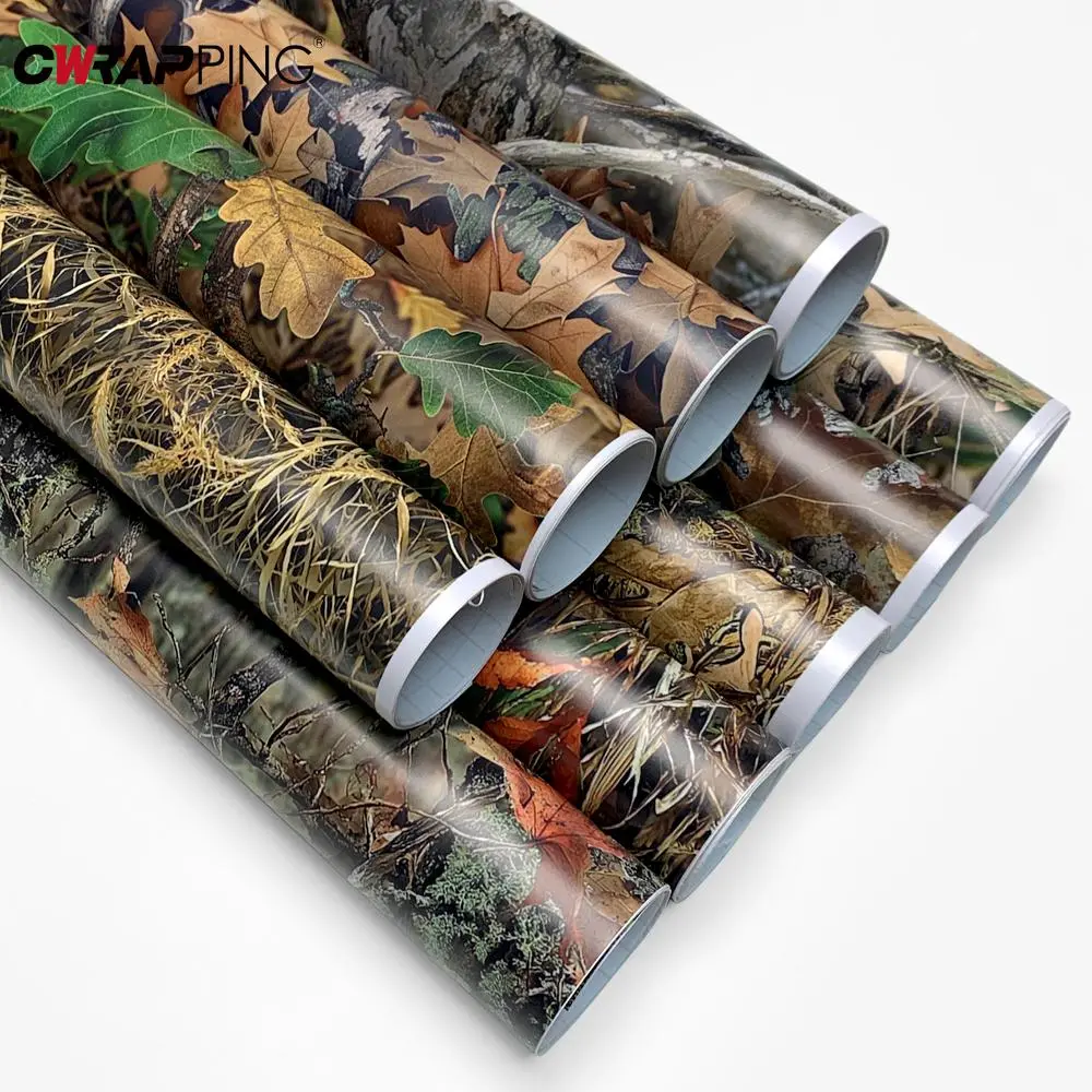 Waterproof Automotive Vinyl Car Wrap Bubble Free Leaf Camouflage Self-adhesive Sticker for Car Wraps Stickers Films Motorcycle
