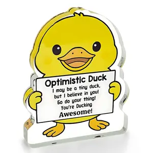 Acrylic Duck Figurine, Cute Optimistic Design, Thank You Gift for Wife Aunt Grandma, Birthday Present for Women, Teacher Nurse Mentor Colleague