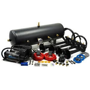 HornBlasters Conductor's Special 844 Nightmare Edition Train Horn Kit | Dual Compressors | 8-Gallon 150 PSI Air System