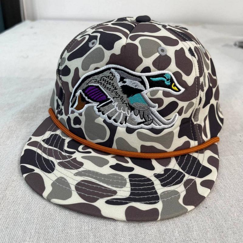 Mallard Duck Camo Hat - Embroidered Snapback for Duck Hunting, Hunting Cap, Gift for Him, GIft for Husband