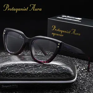 Protagonist Aura Retro Cat Eye Bifocal Sunglasses, UV400 Protection And Magnifying Lenses, Purple Marble Print, Lightweight Frame for Women, Ideal for Outdoor Reading And Vacation