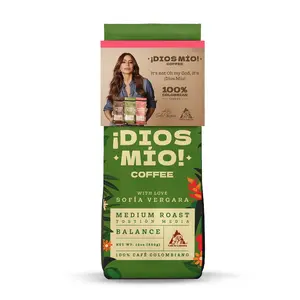 Dios Mio Coffee By Sofia Vergara, Premium Ground Colombian Coffee, Medium Roast , 12oz, Bag