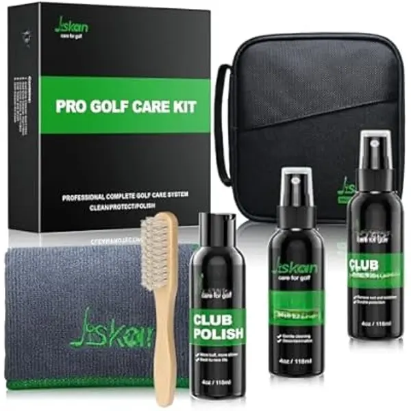 Golf Care Kit System Includes Golf Grip Cleaner Club Cleaner Club Polish ClubBrush Golf Towel, Essentials Golf Accessories for Men Cool Golf Gifts for Men