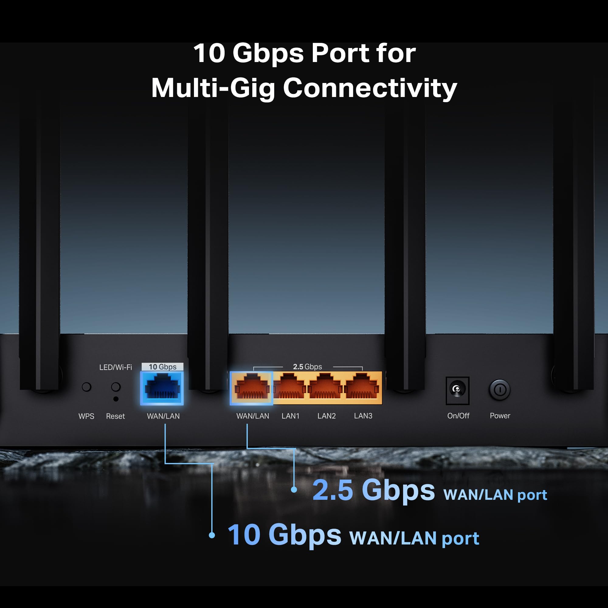 TP-Link Archer BE600Tri-Band Wi-Fi 7 Router BE9700  with 9.7 Gbps Speed & MLO Technology for High-Performance Users