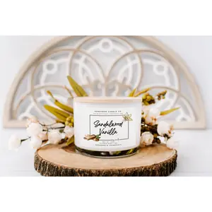 3 Wick Candle Sandalwood Vanilla