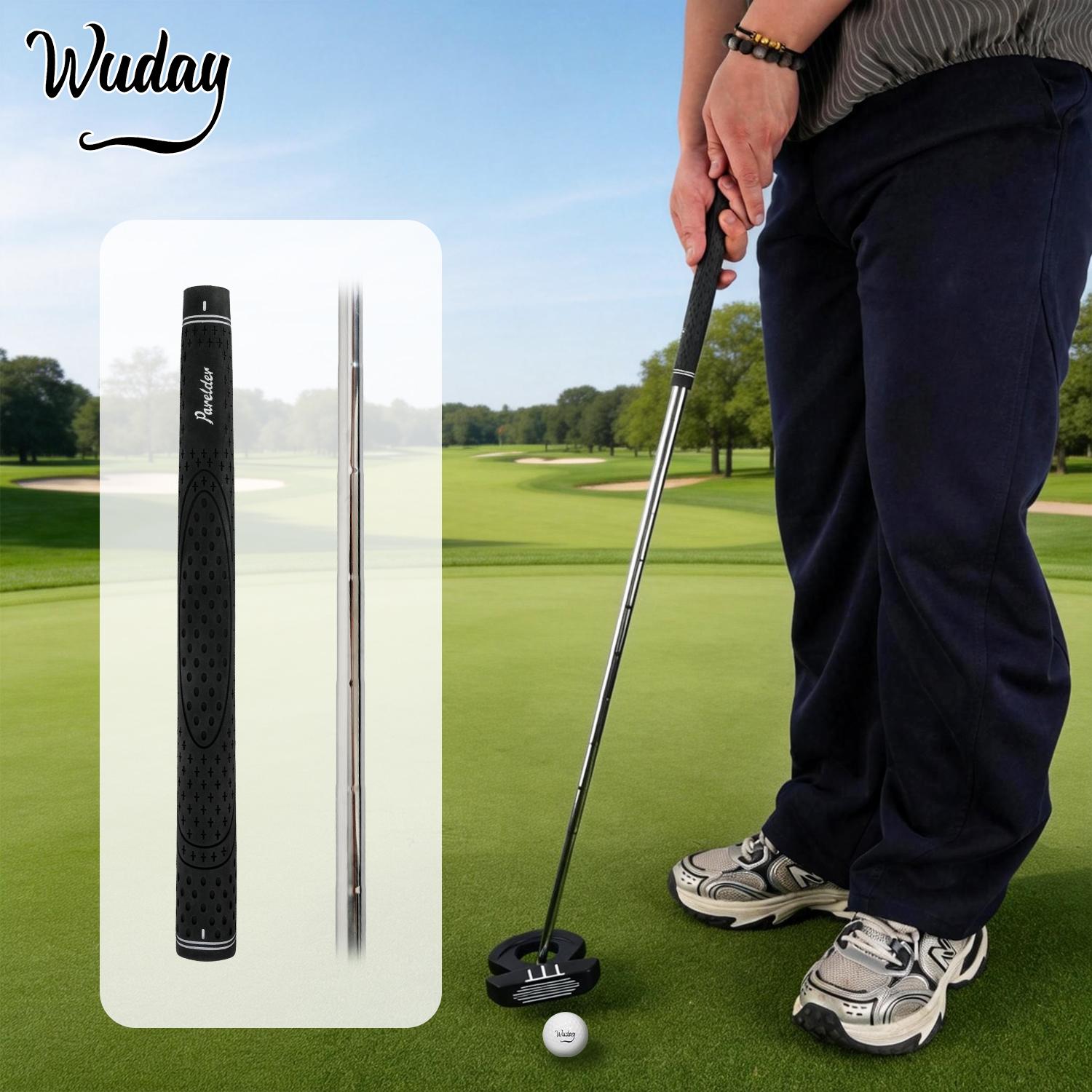 WUDAY Auto-Aligning Stability Golf Putter - Stop Missing Short Putts, Mallet Head with Zinc Alloy & Stainless Steel Shaft, Non-Slip Natural Rubber Grip for Precision Control