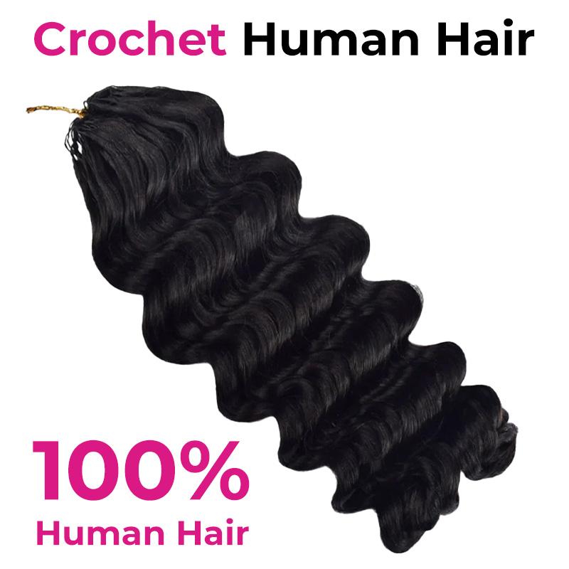 [NEW ARRIVAL]ISEE HAIR Crochet Human Hair, Designed for Miracle Knots Pre-Separated 50g/Pack-Knotless Boho Braids Plush Texture Time-Saving Wear