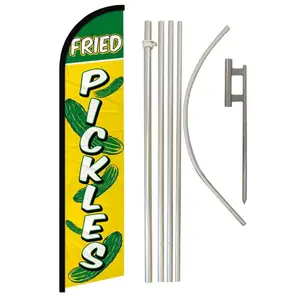 Fried Pickles Windless Banner Flag & Pole Kit