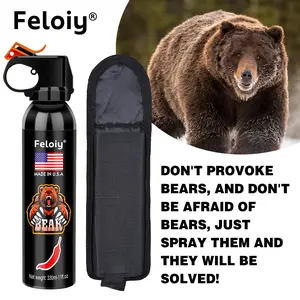 Feloiy Bear repellent spray, portable protective device with pocket, 11 Oz/330ml