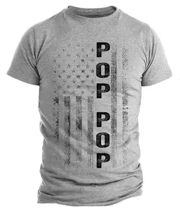 Pop Pop Tshirt, USA Dad Shirt, New Grandpa Gift, Father's Day Gift, Patriotic Grandpa Tee, Menswear Casual Tops