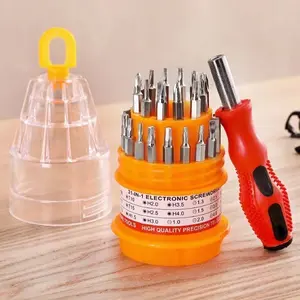 Rumilife Medium Screwdriver Bit Set 31 pcs Multi-Layer Precision Screwdriver Set - 31-in-1 Electro Communication Repair Tool Kit with Portable Case