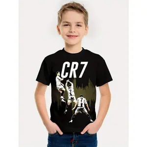 CR7 Men's Casual Short Sleeve T-Shirt - Soft and breathable fabric, machine washable, four-season comfort, everyday wear, stylish casual wear, durable material, printed shirt