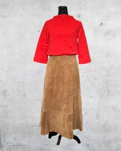 Vintage 70s Bagatelle Suede Skirt
