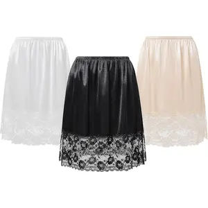 Half Slips for Under Dresses - 20" Black White Womens Underskirt Half Slip Women Under Dress Shirt Skirt Extender