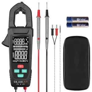 Clamp Meter 9999 Counts, Multimeter Measures AC Current, AC/DC , Temperature, Capacitance, Resistance, Diodes, and Continuity,  Tester with NCV, Auto-ranging, and Carrying Case