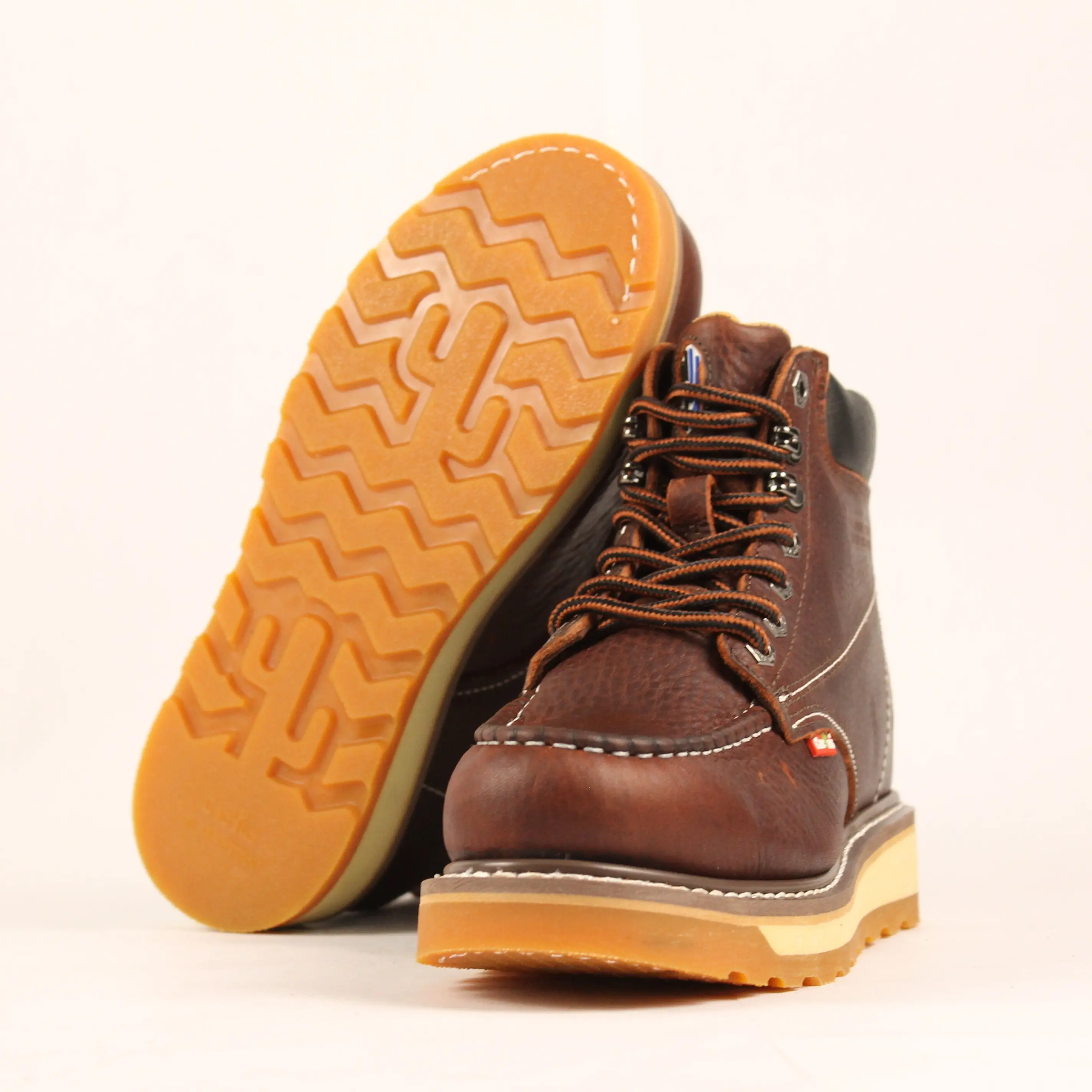 Men's Genuine Leather Closed Safety Boot - Double-Density Soft-Toe, Water-Proof, Sturdy Work Footwear for Workers