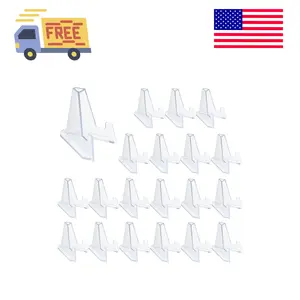 20 Packs Acrylic Easel Stands Display Stand Mini Clear Holder for Displaying Small Artworks